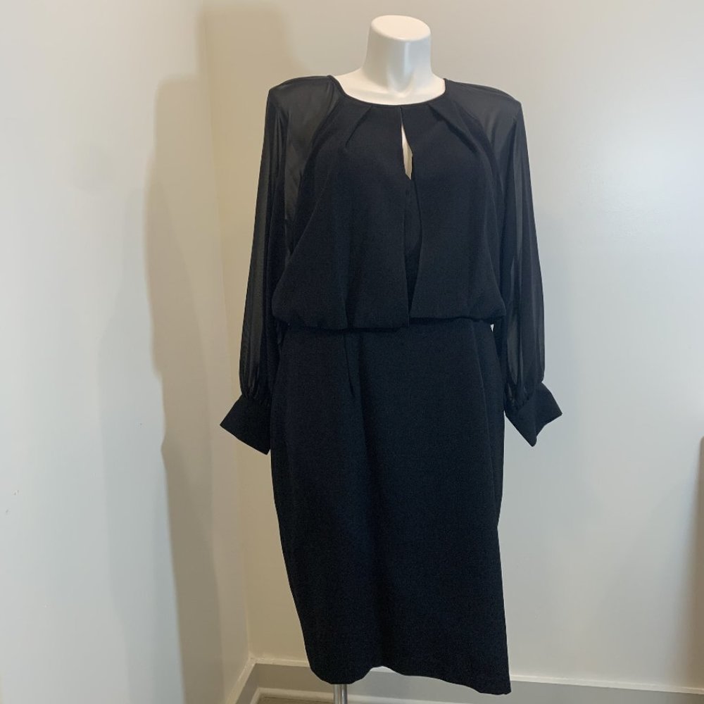 Adrianna Papell Sheath Black Dress